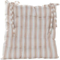 Stoelkussen 38x38 cm Ivoor Streep