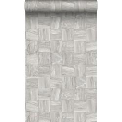 Origin Wallcoverings eco-texture vliesbehang sloophout motief lichtgrijs - 53 cm x 10,05 m - 347518