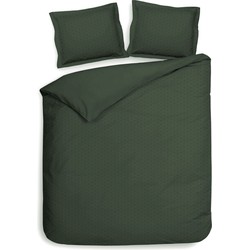 Heckett & Lane Dekbedovertrek Punto Calla Green 200 x 200 220 cm + 2 slopen 60 x 70 cm