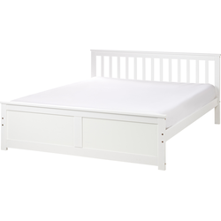 OLENDON - Tweepersoonsbed - Wit - 160 x 200 cm - Dennenhout