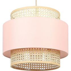 Beliani YUMURI - Hanglamp-Natuurlijk-Polyester, Rotan, Katoen