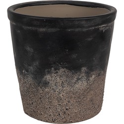 Clayre & Eef Bloempot  Ø 12x11 cm Grijs Keramiek