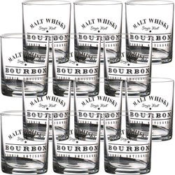 Urban Living whiskey glazen Comptoir - deco glas - 12x - 280 ml - Whiskeyglazen