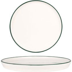 Rinart Dinerbord - Green Edge - Porselein - 28 cm - set van 6