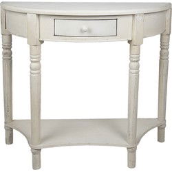 Clayre & Eef Sidetable Wit Hout