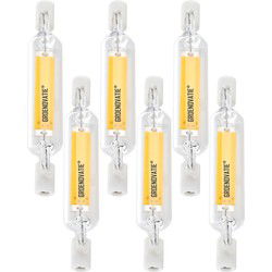 Groenovatie R7S LED Lamp 5W Warm Wit 78mm 360º Dimbaar 6-Pack