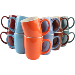 OTIX Theemokken met Oor - Koffiekopjes - Koffiemok - Koffietassen - 12 stuks - 300 ml - Aardewerk - PRISM