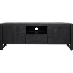 Starfurn Tv meubel Boaz Black met deuren en een lade | 150 cm