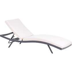 Beliani AMELIA - Tuinligstoel-Beige-Aluminium
