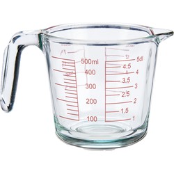 Glazen maatbeker - 500 ml - glas - 10 x 12 x 18 cm - vloeistoffen - Maatbekers