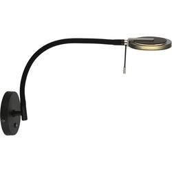 Wandlamp met rookglas kap Steinhauer Turound Transparant