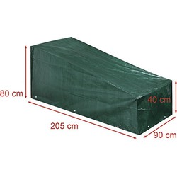 CM Buitenbank beschermhoes - groen - polyester - 210 x 91 x 80 cm - Loungesethoes