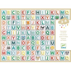 Djeco Djeco stickers voor de kleintjes Alphabet Stickers