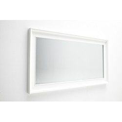 Halifax wandspiegel/staande spiegel, in wit.