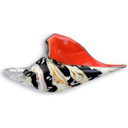 A MURANO STYLE GLASS CONCH SHELL