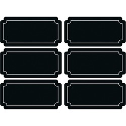 Krijtbord etiketten/stickers - 6x stuks - herschrijfbaar Keuken labels - Weckpotten