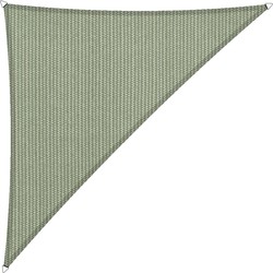 Compleet pakket: Shadow Comfort 90 graden driehoek 5x5x7,1m Moonstone green met RVS Bevestegingsset en buitendoek reiniger
