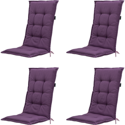 Madison -  Tuinstoelkussen Hoge Rug Panama purple - Ca. 123x50 cm - Set van 4