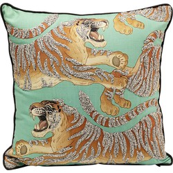 Kussen Tiger Love Mint 45x45cm