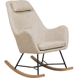 Beliani ARRIE - Schommelfauteuil-Beige-Polyester