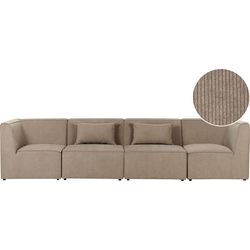 LEMVIG - Vierzitsbank - Taupe - Corduroy