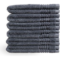 PHLOX Gastendoek Set 30x50 cm - 6 stuks - 600 g/m2 Zacht Katoen - Supreme Collectie - Ijsblauw