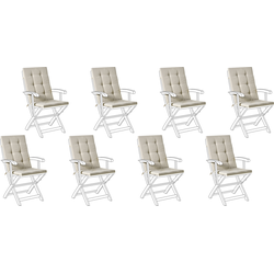 MAUI PREMIUM - Tuinkussen set 8 stuks - Taupe - Polyester