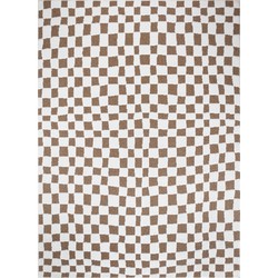 Scandinavisch Tapijt met Geruit Patroon IRINA - Terracotta - 200x275 cm 