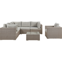 Beliani CONTARE - Loungeset-Grijs-PE rotan