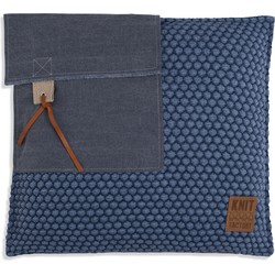 Knit Factory Jack Sierkussen - Jeans/Indigo - 50x50 cm - Inclusief kussenvulling