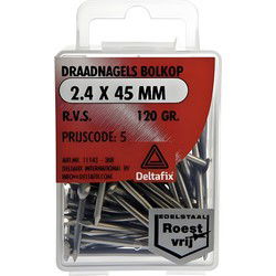 Draadnagel bk 2,4x45mm rvs 120gr