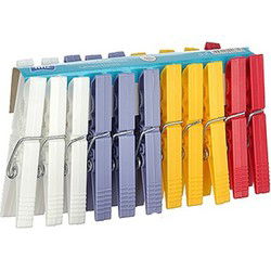 Concorde wasknijpers - 72x - kleurenmix - kunststof - 7,5 cm - Knijpers