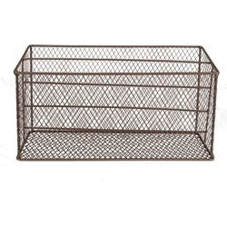 Clayre & Eef Brievenhouder  33x12x15/17 cm Bruin Ijzer Rechthoek Postbakje