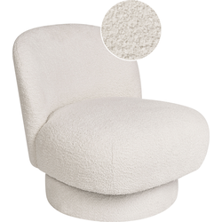 Beliani AYLO - Fauteuil-Wit-Bouclé