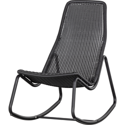 WOOOD Tom Schommelstoel Buiten - Rattan - Zwart - 97x51x95