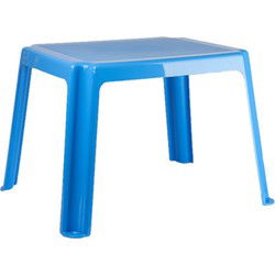 Plasticforte Kindertafel - kunststof - blauw - 55 x 66 x 43 cm - Bijzettafels
