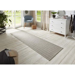Loper Laagpolig Sisal Look - Geschikt voor Binnen & Buiten - Grijs / Multi - 80x450 cm