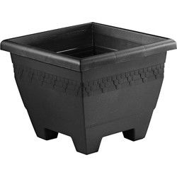 Hega Hoger Plantenbak - antraciet - vierkant - 30 cm - Plantenpotten