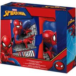 Marvel Spiderman lunchbox set voor kinderen - 2-delig - rood - aluminium/kunststof - Lunchboxen