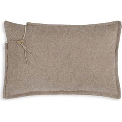 Knit Factory Imre Sierkussen - Beige - 60x40 cm - Inclusief kussenvulling