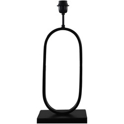Tafellamp Ovaal - 22x15x55 - Gepoedercoat zwart - Metaal