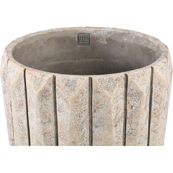 PTMD Bloempot Imani - 40x40x40 cm - Cement - Taupe