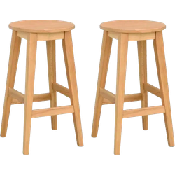 Austin houten barkruk naturel - 65 cm - set van 2