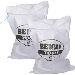 10x Benson Afvalzakken/vuilniszakken met trekband 100 x 65 cm - Vuilniszakken