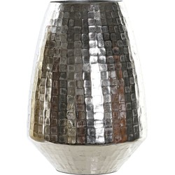 Items Bloemenvaas - aluminium - binnen - zilveren finish - 24 x 31 cm - Vazen