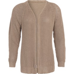 Knit Factory Daisy Kort Gebreid Vest - Linnen - 40/42