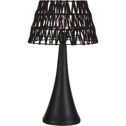 Beliani PELLEJAS - Tafellamp-Zwart-Mangohout
