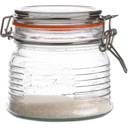 Urban Living Weckpot/inmaakpot - 500 ml - glas - met beugelsluiting - D11 x H11 cm - Weckpotten