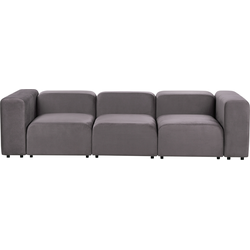 Beliani FALSTERBO - Modulaire Sofa-Grijs-Fluweel