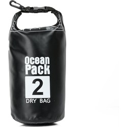 Decopatent® Waterdichte Tas - Dry bag - 2L - Ocean Pack - Dry Sack - Survival Outdoor Rugzak - Drybags - Boottas - Zeiltas - Zwart